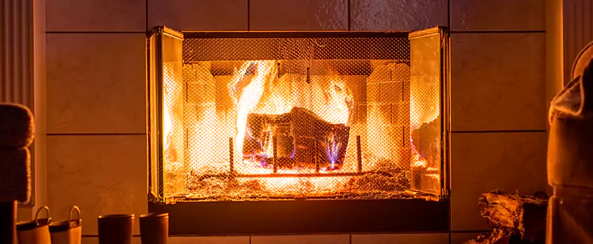 Mendota Hearth Landscape Fireplace Installation in Uniondale, New York