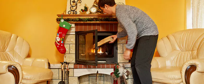 Rusted Metal Fireplace Restoration in Uniondale, New York